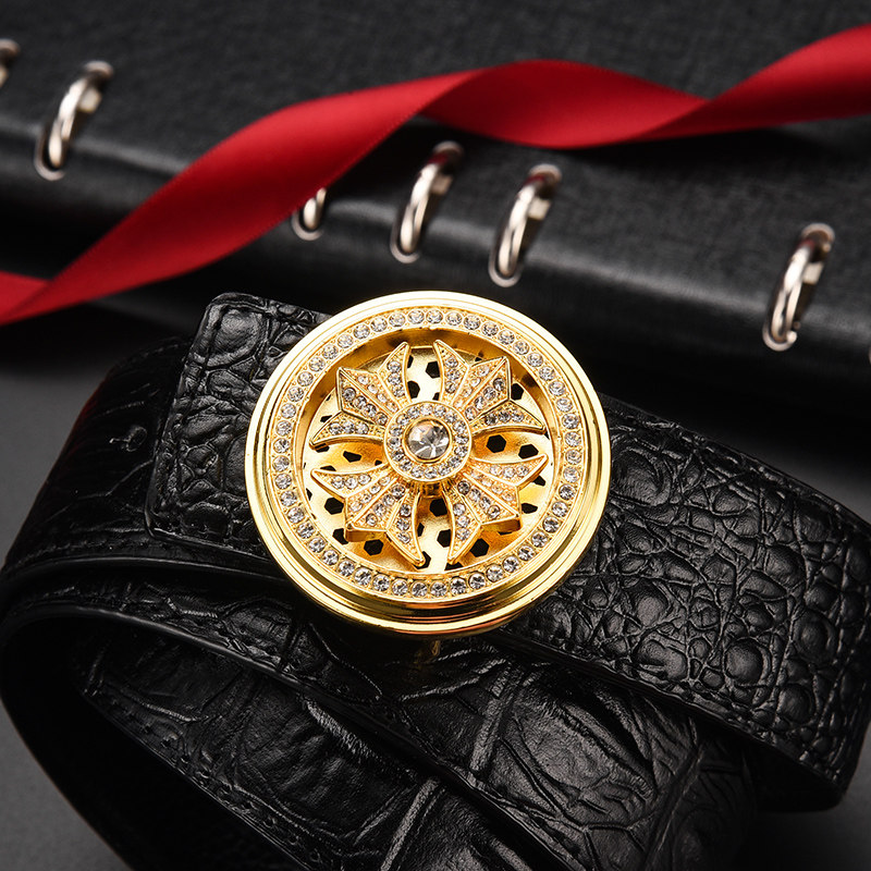 网红同款时来运转皮带男士牛皮鳄鱼纹平滑扣潮流韩版时尚真皮腰带,服饰配件/皮带/帽子/围巾,腰带/皮带/腰链,淘宝优惠券,粉丝福利购,淘宝优惠卷