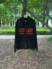 Drain Gang X Sad Boys Bladee Red Light American Heavy-Duty Vintage Zipper Sweatshirt