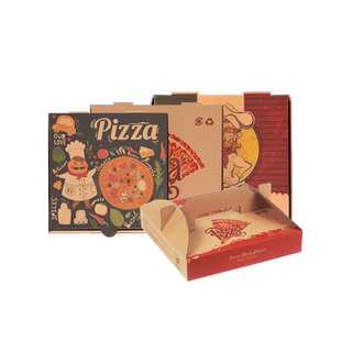 远传披萨盒6寸7寸8寸9寸10寸12寸牛皮纸Pizza盒手提一次性打包盒1