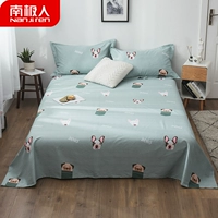 Bộ ba mảnh cotton Nam Cực 1,5m / 1,8 giường đơn in vỏ gối ký túc xá sinh viên giường bông - Khăn trải giường bộ ga giường