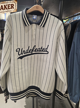 UNDEFEATED五条杠时尚潮流冬美式复古条纹运动圆领卫衣UC43GKR02M
