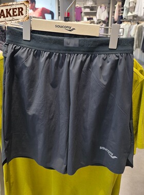 Saucony索康尼夏季男子户外休闲透气速干跑步训练短裤SA2259DP03T