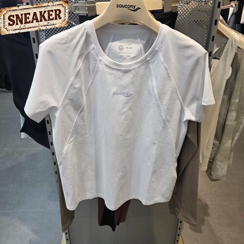 Saucony索康尼女子夏季休闲速干户外跑步运动短袖T恤 SO1269ST52L