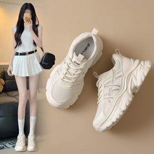 ZHR则则厚底老爹鞋女春秋新款透气时尚百搭运动休闲鞋外穿跑步鞋