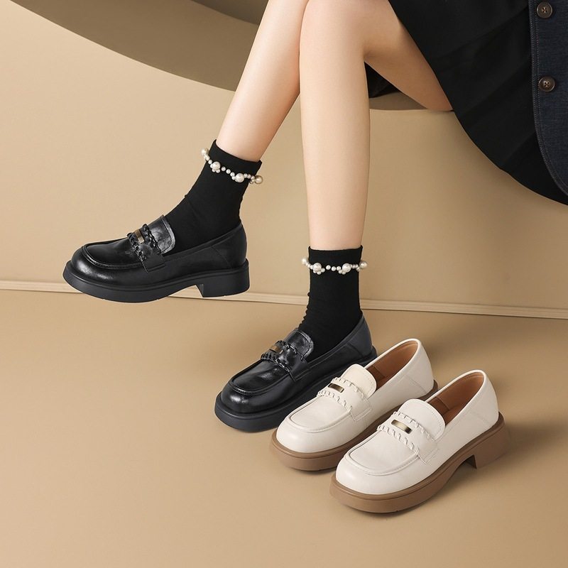 ZHR则则复古平底乐福鞋女2026春秋新款英伦风单鞋气质通勤小皮鞋,女鞋,乐福鞋（豆豆鞋）,淘宝优惠券,粉丝福利购,淘宝优惠卷