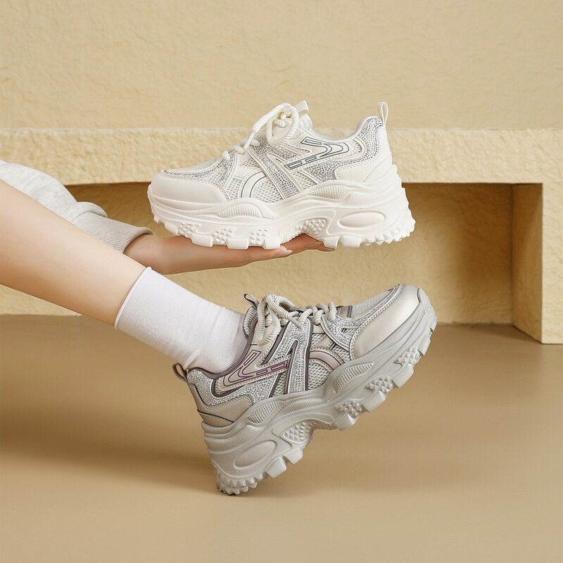 ZHR则则老爹鞋女春秋新款时尚百搭防滑休闲运动透气厚底跑步鞋子