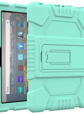 适用亚马逊Kindle fire8硅胶PC支架保护套Amazon HD8防摔软平板壳