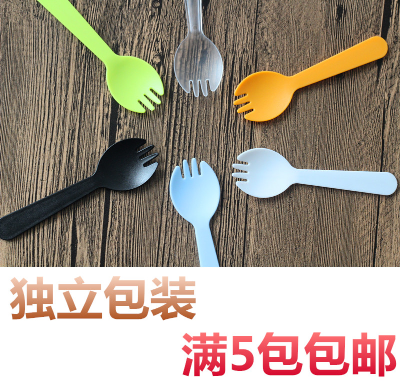 Independent packing Scrub Fork Spoon thickening Cake fork Cakes and Pastries Fork 100 disposable Plasticin the Tableware , Tableware , Fork/Spoon/Chopsticks set  category - from Buy2taobao.com to provide professional Taobao agent buy service