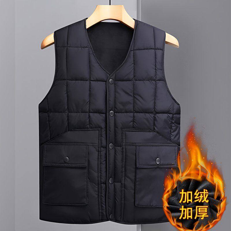 中老年加绒棉马甲男秋冬款坎肩大口袋长绒马夹保暖背心爸爸棉马甲,男装,常规马甲,淘宝优惠券,粉丝福利购,淘宝优惠卷