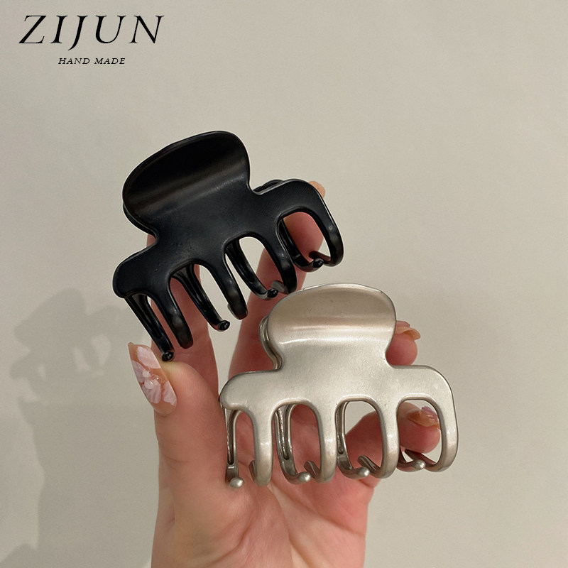 紫郡中号抓夹金属冷淡风简约夹子