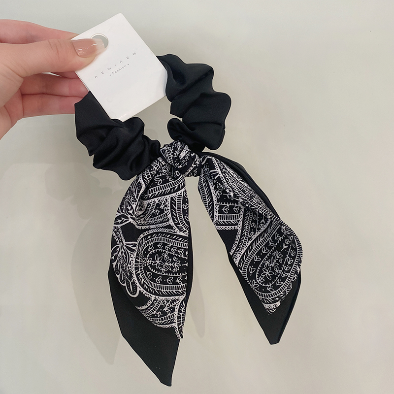 法式飘带发绳缎面蝴蝶结大肠圈