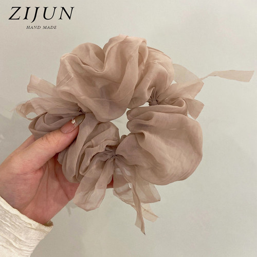 温柔芭蕾风头花轻纱蝴蝶结发圈女