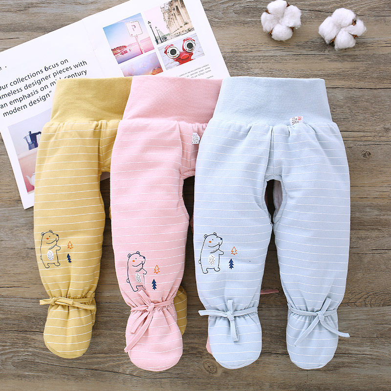 婴儿包脚厚棉裤新生儿高腰裤宝宝夹棉护肚连脚长裤开档魔术贴冬季,童装/婴儿装/亲子装,保暖裤,淘宝优惠券,粉丝福利购,淘宝优惠卷