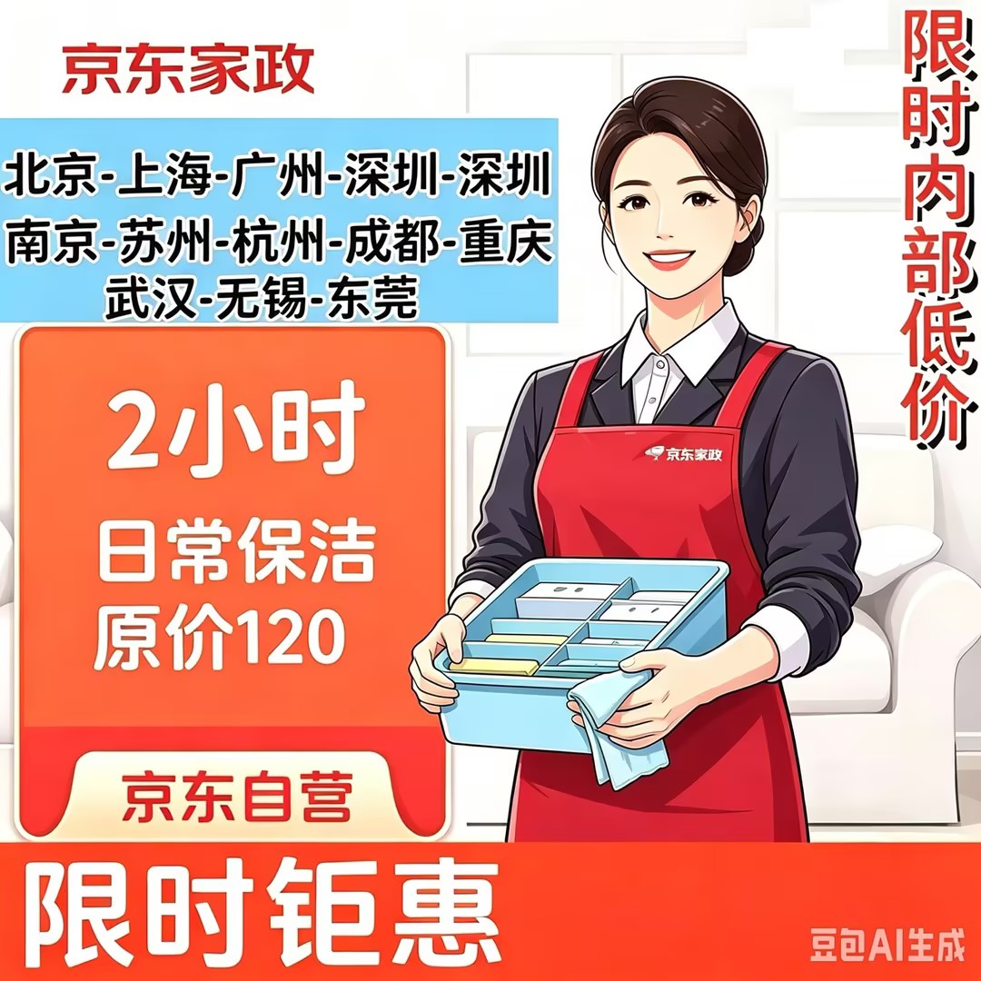 京东日常保洁2小时服务图片