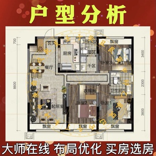 户型分析买房选房子家居布局看房子缺角住宅装修办公室布局户型图