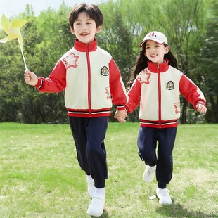 中国风红色校服小学生运动会套装儿童年级班服幼儿园毕业照园服