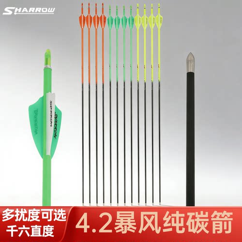 纯碳箭4.2mm暴风射准箭碳素箭