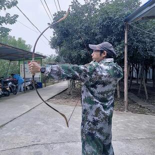 黄石弓箭分体传统弓英长弓—梢头样式可换射箭户外美猎弓入门套装
