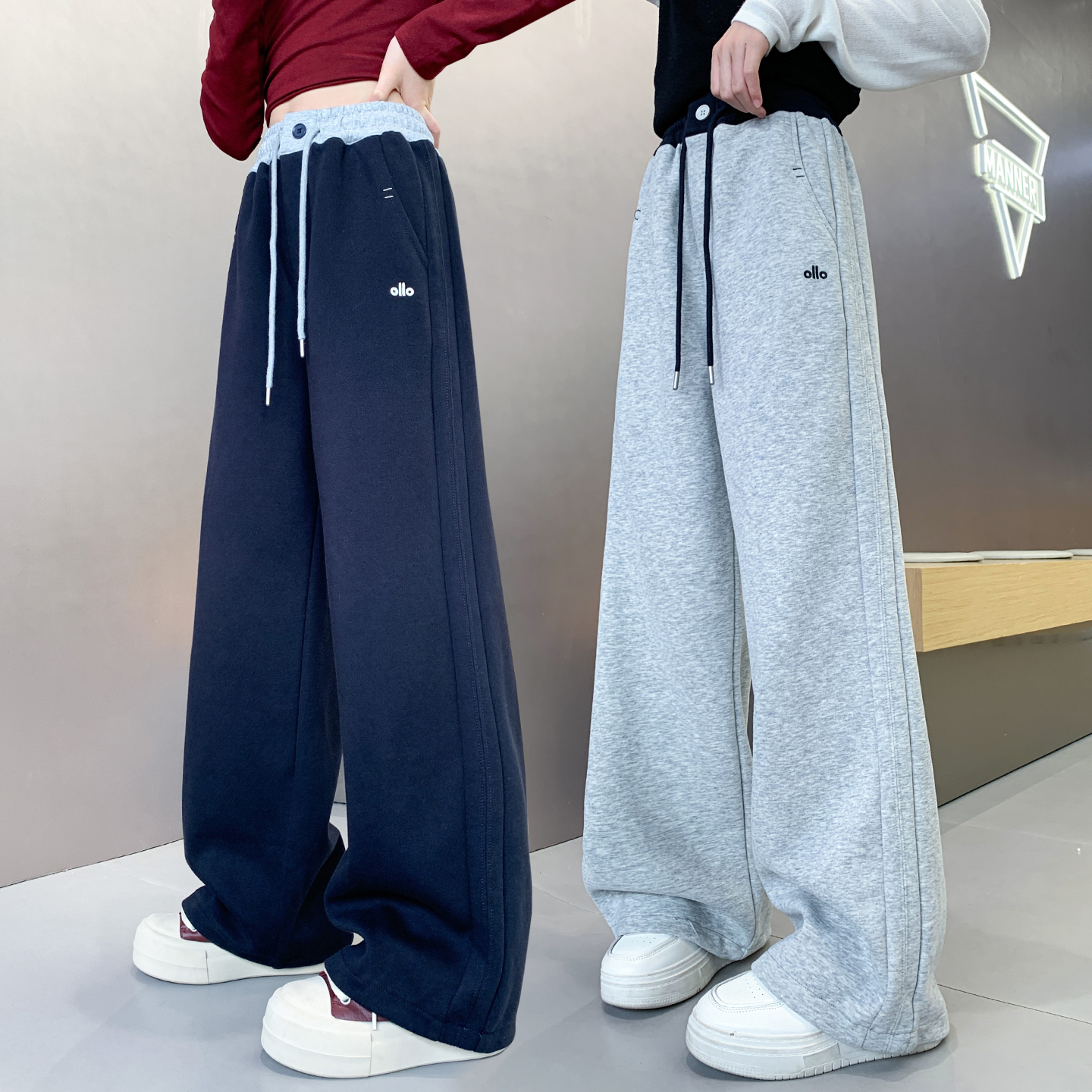 女童裤子春秋新款胖孩窄版儿童运动卫裤中大童长裤休闲初中生宽松