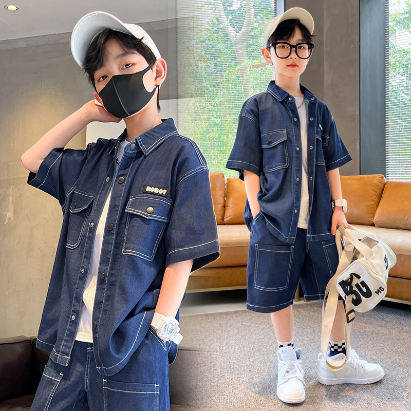 儿童套装2023夏季新款男童两件套