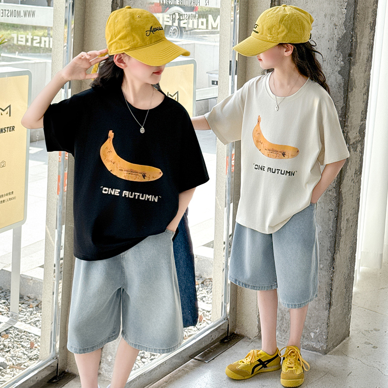 女童套装短袖短裤小女孩洋气儿童两件套中大童衣服休闲夏天韩版潮