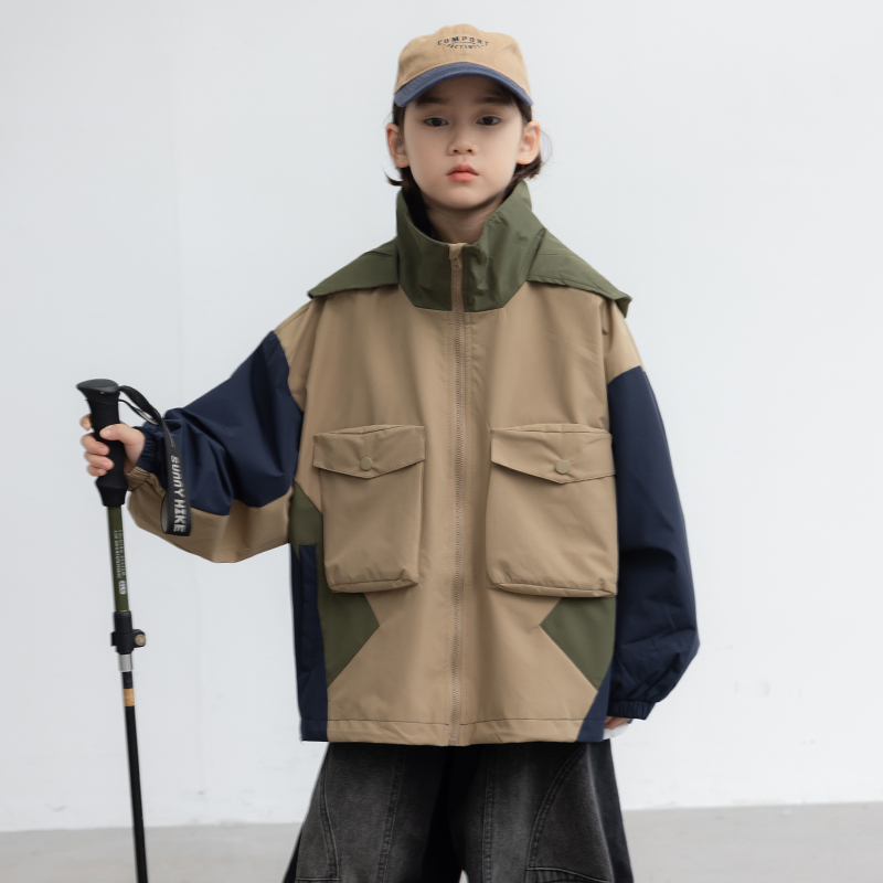 儿童新款外套2025春秋季新款男童外套时尚洋气中大童衣服男孩潮酷