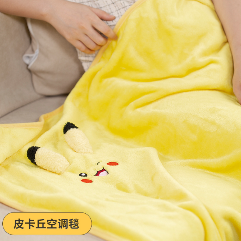 宝可梦皮卡丘办公室午休空调毛毯图片