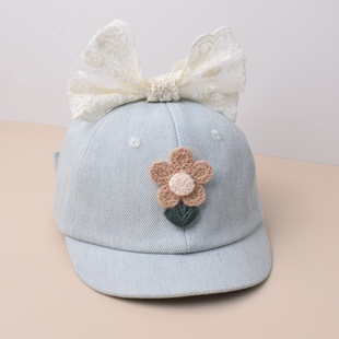 宝宝帽子春秋季可爱婴幼儿童鸭舌帽遮阳女宝牛仔男宝幼童棒球帽萌