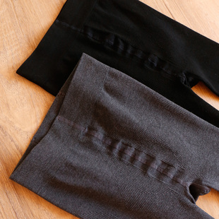 女39I9 外贸D显瘦一体绒高弹九分踩脚打底裤 特 漫画腿 H春上7号