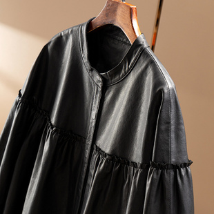 植鞣羊皮皮衣外套Coat女5T20特 法G宫廷娃娃款 H春上7号 柔如缎