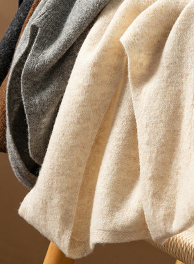 H春上7号 价真香！外贸D无缝100羊毛深V领毛衣马甲Vest女74C4 特