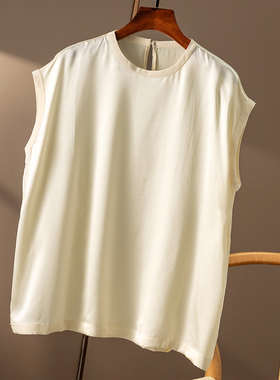 ￥339 秒！ 法G笈简垂感真丝素缎圆领包肩袖衬衫春天家女41C0