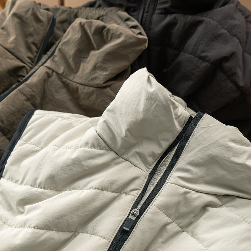 法柜简约高品质立领棉服马甲外套