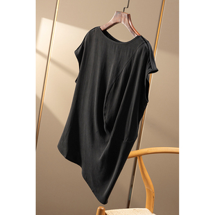 秒 衬衫 春天家 含铜氨丝砂洗包肩袖 女84A6 优雅不规则 ￥299