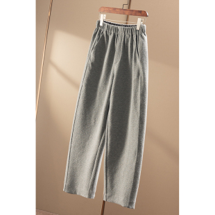 含羊毛醋酯肌理感微锥香蕉九分裤 春天家 女49E3 秒 ￥229