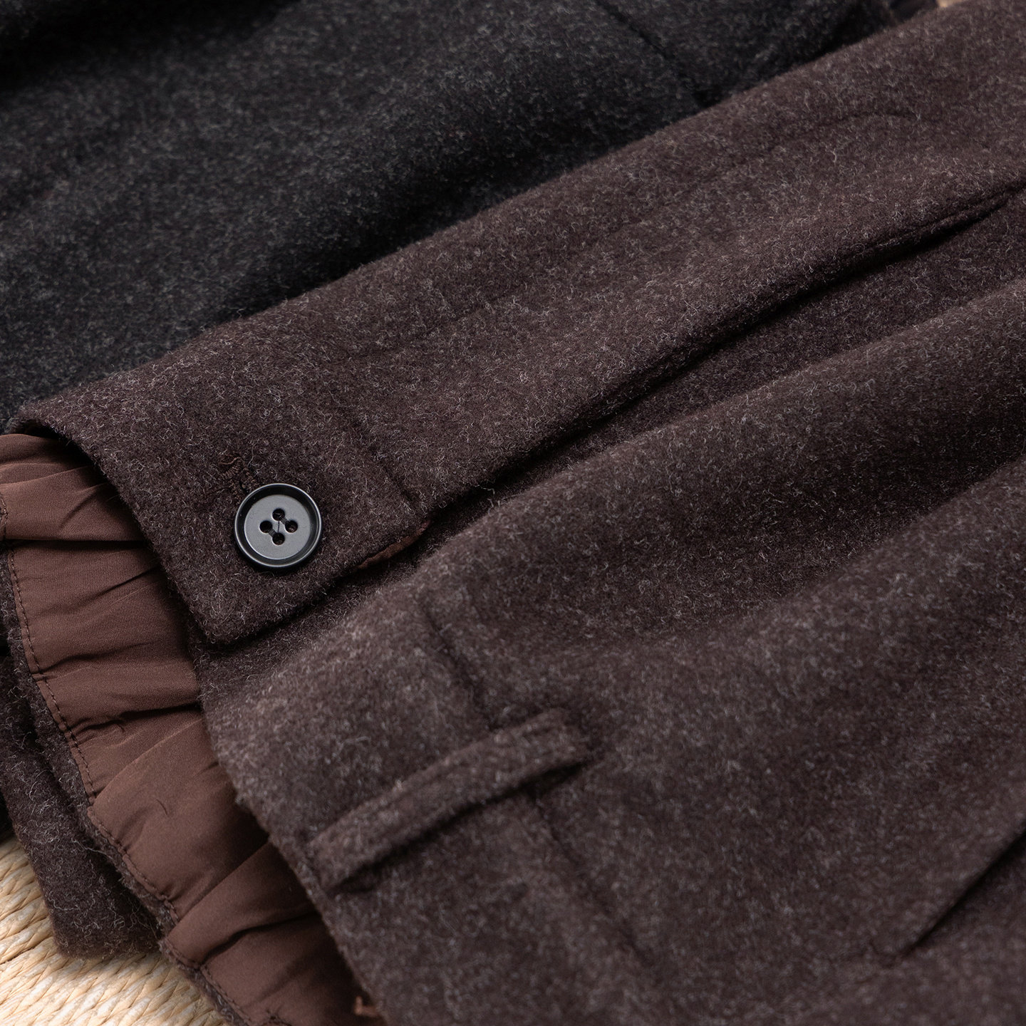 法G神奇修腿型立裁阔腿镰刀呢裤