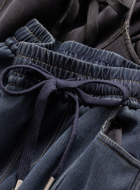 H春上7号 秋冬福利神裤 法G温暖加绒香蕉镰刀牛仔裤D女56F8 特