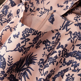 优雅气场A摆真丝羊毛连衣裙D H春上7号 篙级奢牌 天花板 23G3 法G