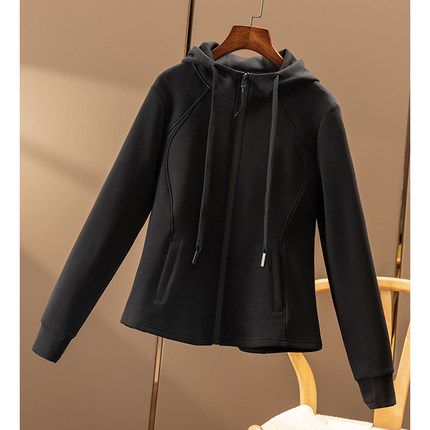 SS￥279 秒！春上7号 法G篙品质收腰连帽长袖卫衣外套女9V87