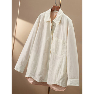笈简防水衬衫 春天家 领圆弧摆薄棉服外套女09I4 秒 ￥659