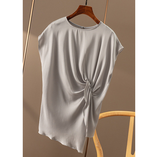 秒 衬衫 春天家 收腰捏褶重磅真丝包袖 女0Y48 细腰 ￥349