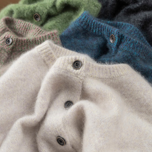 毛衣开衫 法G品质100羊毛拉毛长袖 D女41F5 奢美云柔花纱 H春上7号