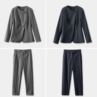 套装 H春上7号 烟管西裤 法柜含羊毛收腰西装 女31I5特 职场经典