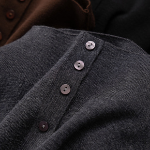 H春上7号 法柜精致高品实穿精纺100羊毛半高领毛衣D女13J8 太好穿