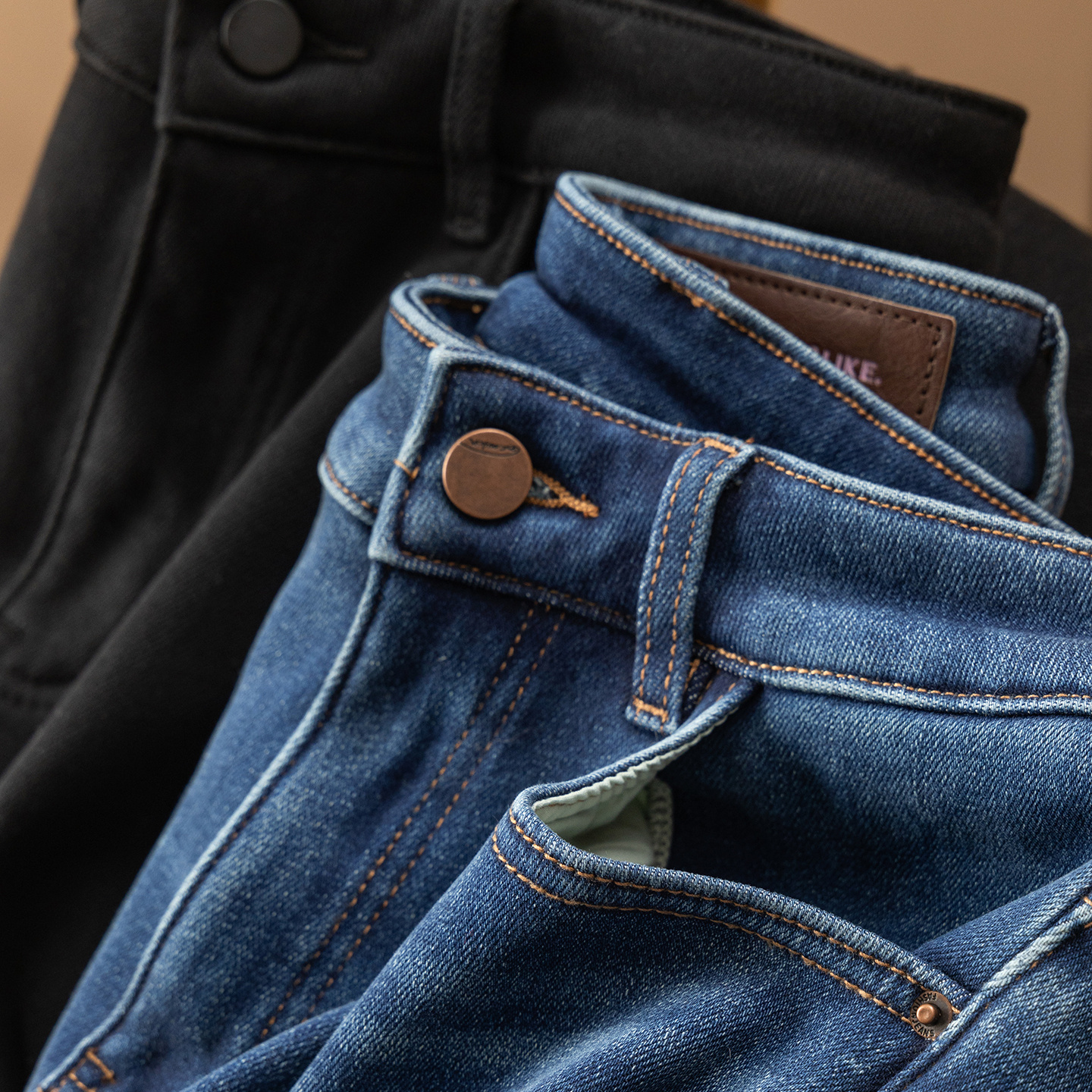 法G高品加绒高腰烟管九分牛仔裤