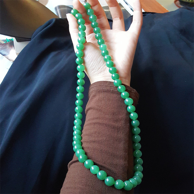 【现货】缅甸纯天然翡翠高货满绿浓翠辣色珠链正品A货翡翠锁骨链,珠宝/钻石/翡翠,珠宝奇石,淘宝优惠券,粉丝福利购,淘宝优惠卷