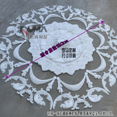 欧式 吊顶组合仿PU网红石膏线条雕花灯池灯盘造型定做 石膏灯盘法式