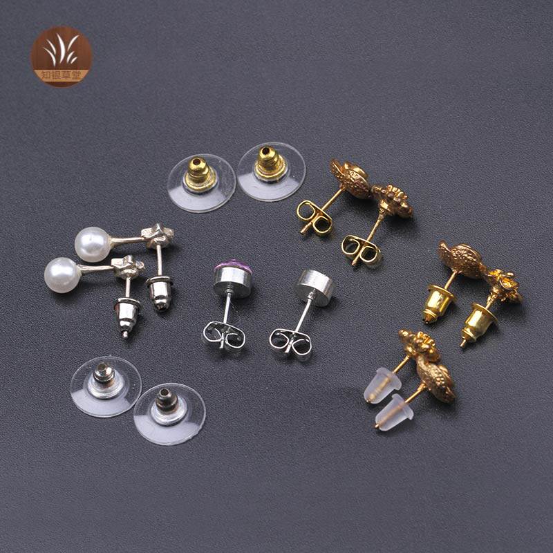 耳堵硅胶耳钉塞 耳帽耳钉后塞耳扣软胶 透明耳环胶塞堵头多种类型