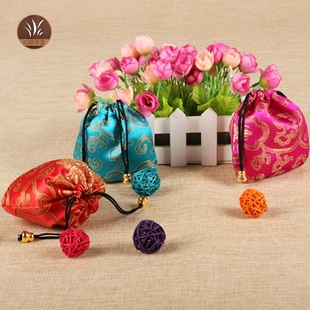 束口抽绳抽拉佛珠手串袋文玩袋包装锦囊小锦袋香囊锦囊袋首饰袋F2