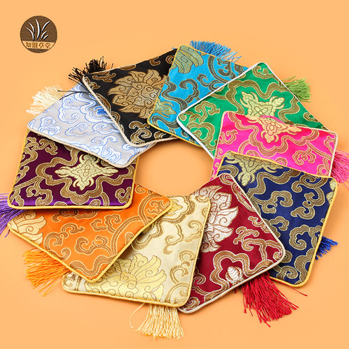 祥云拉链首饰绸缎锦囊袋文玩